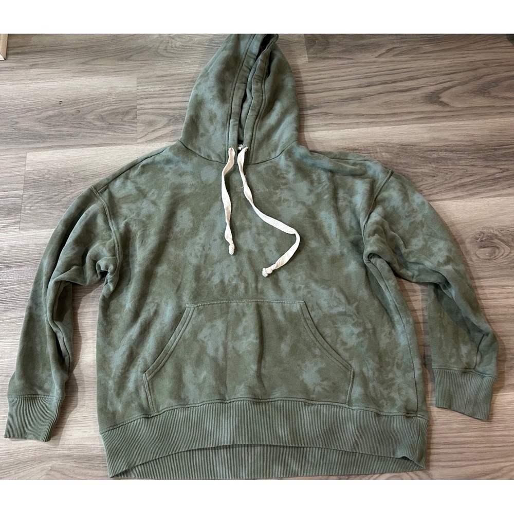 Aerie Womens Oversized Tie Dye Fleece Hoodie S Green